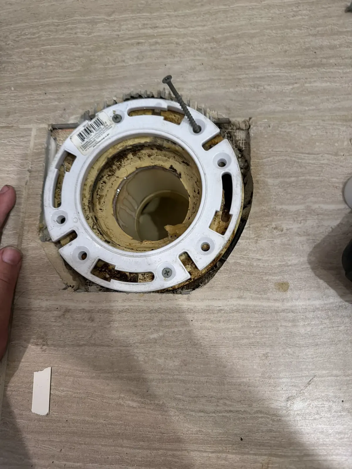 Toilet floor flange repair