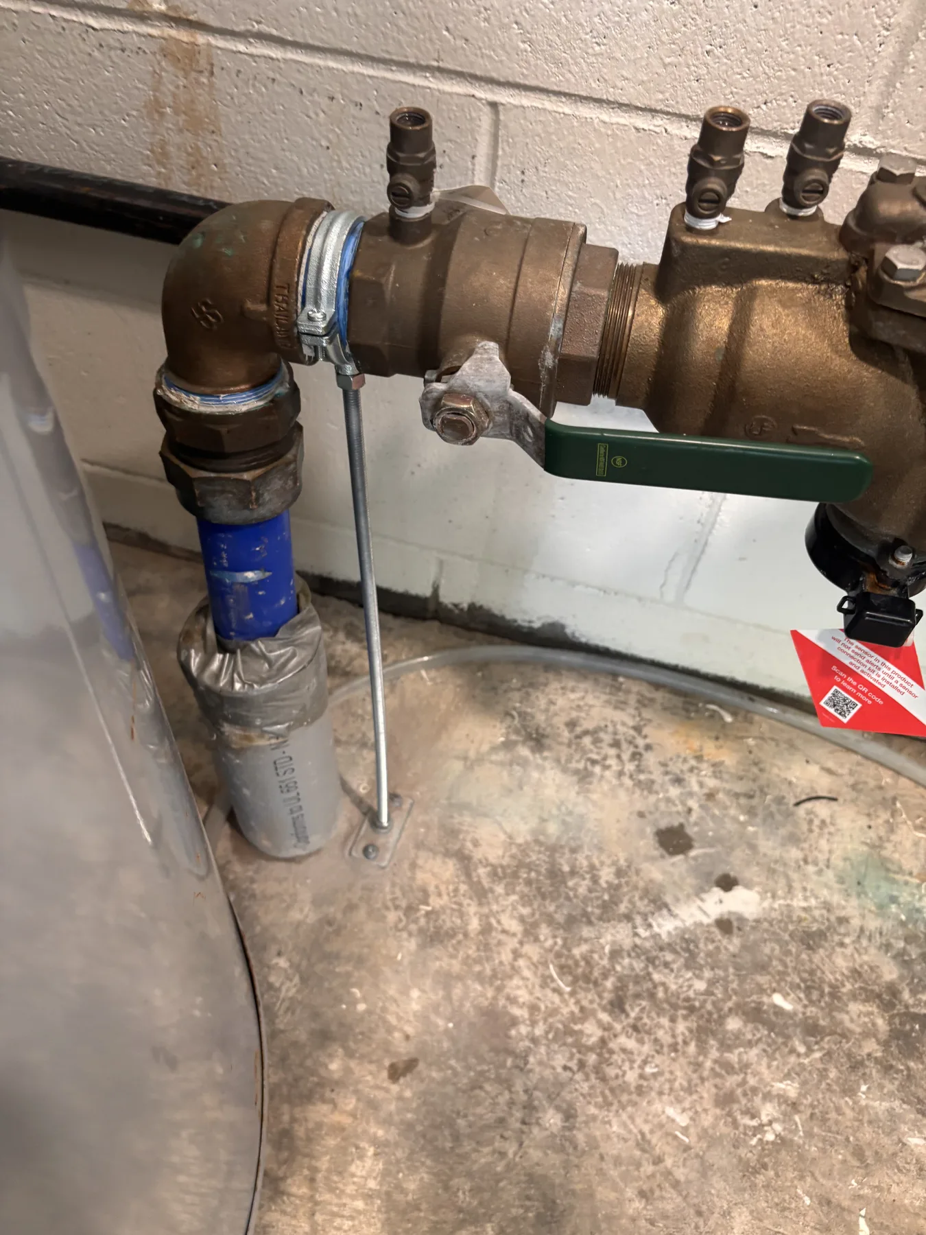 Replacement main plumbing valve