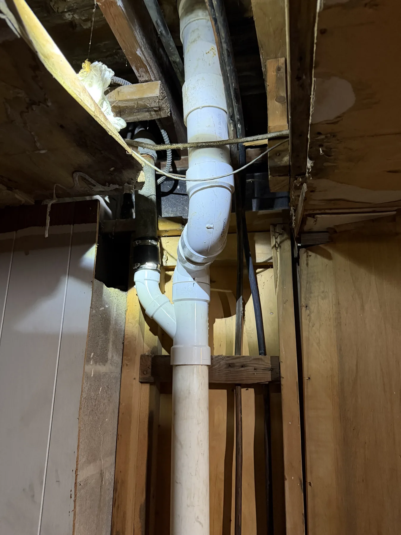 Replacement waste-line stack